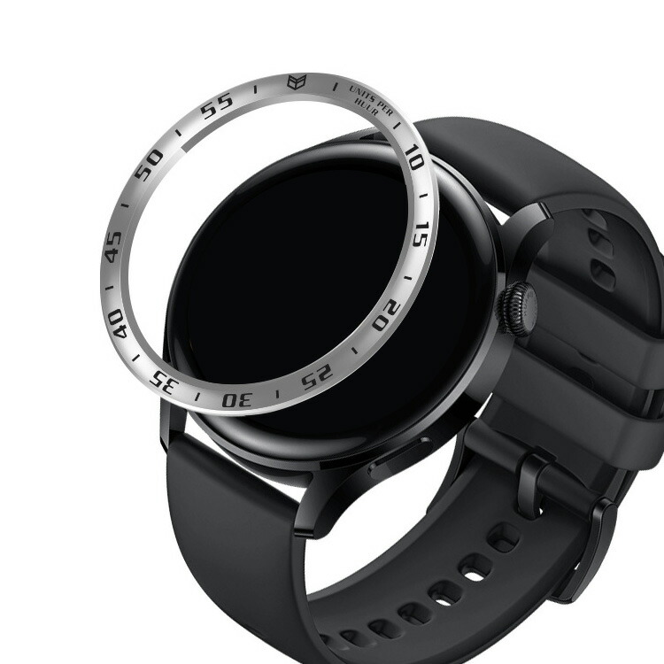 Huawei Watch 3 ベゼルリング 保護カバー ベゼルリングフレーム ステンレス 取付簡単 粘着式 ファーウェイ ウォッチ 3ケース スタイリッシュ｜it-donya｜03