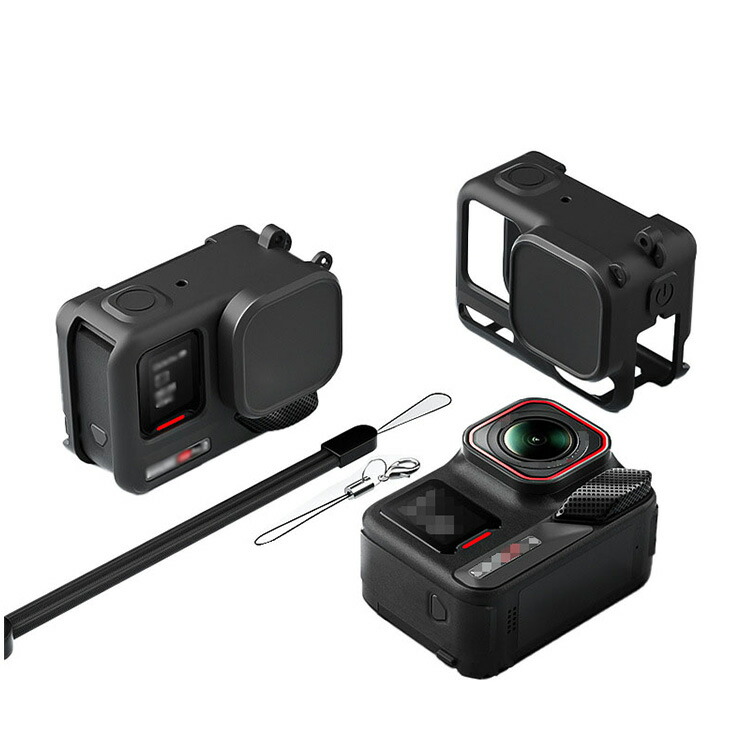 Insta360 Ace Pro 2 ケース カバー+カメラレンズ保護 シリコンケース 