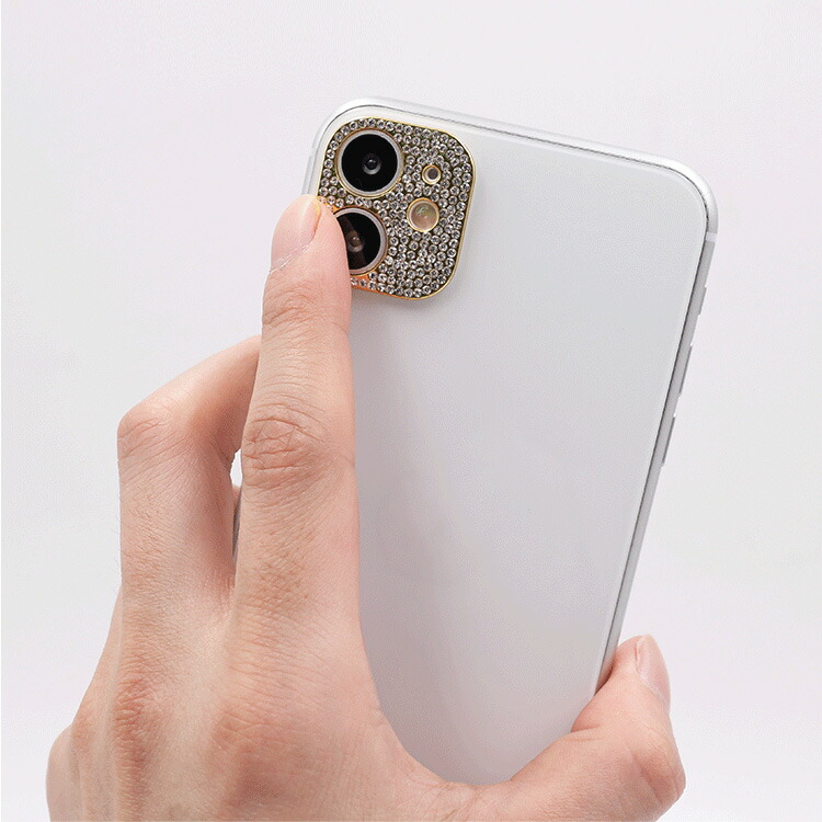 Iphone12 カメラレンズ ラインストーン 可愛い 保護 メタルカバー デコ お洒落 キラキラ アルミカバー