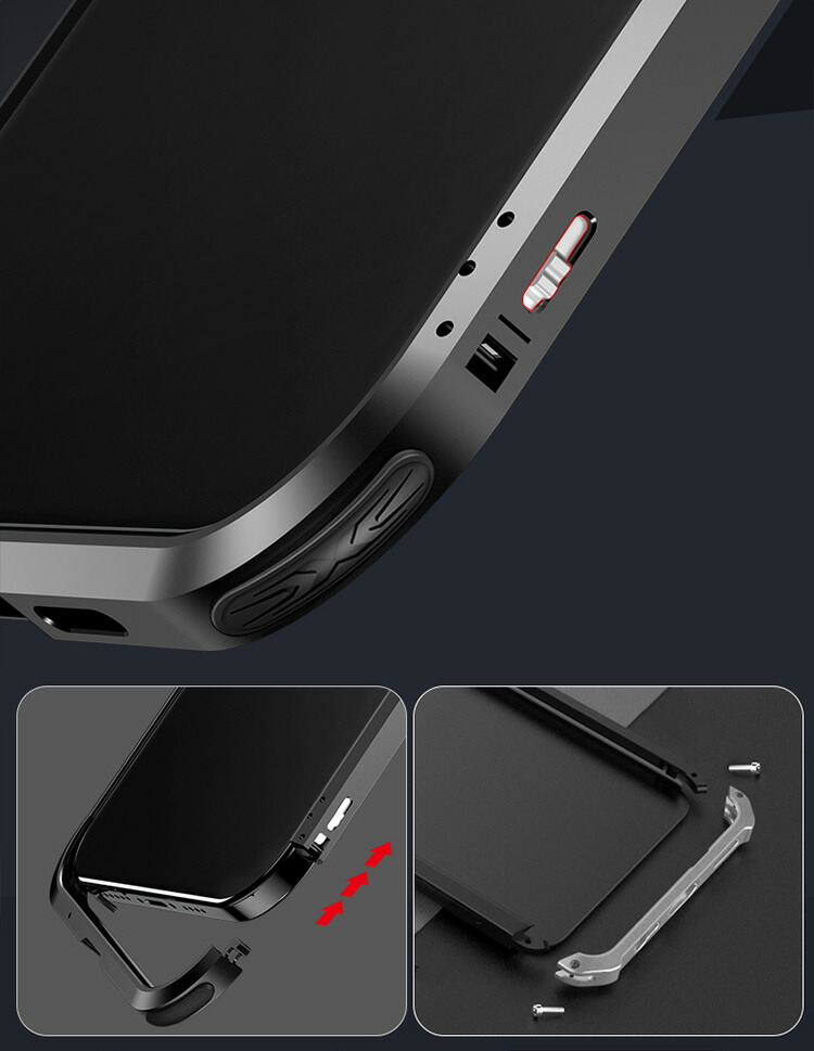 iPhone12 / 12 mini / 12 Pro / 12 Pro Max ケース/カバー アルミ バンパー クリア 透明 背面PC 背面パネル付き かっこいい アルミサイドバンパー おしゃれ｜it-donya｜06