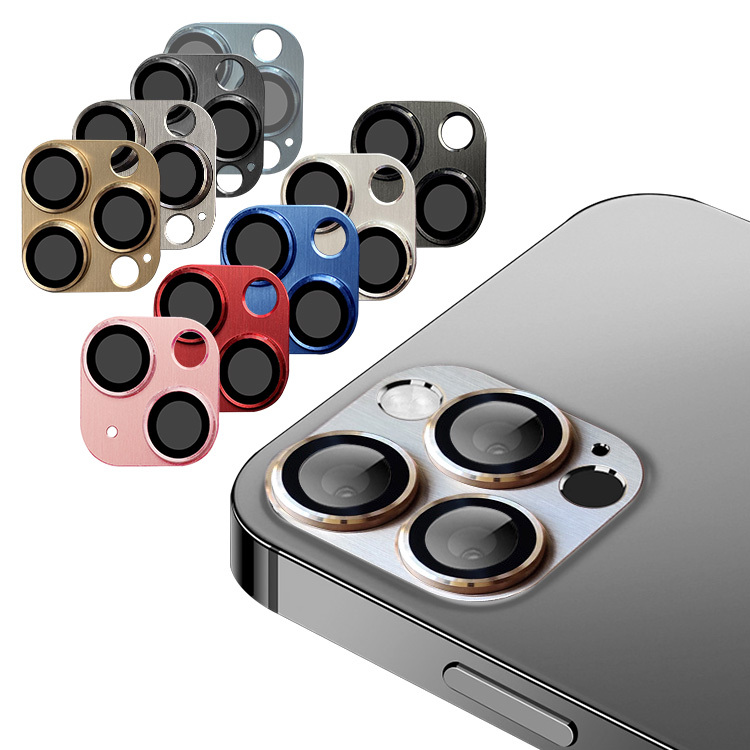 iPhone13 カメラ カバー mini/Pro/Pro Max アルミ 金属性 強化ガラス付き レンズ カバー アイフォン13 カメラ保護  :ip13-w122t-h210907:IT問屋名古屋店 通販 