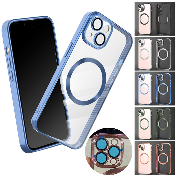 iPhone14/14 Plus/14 Pro/14 Pro Max ケース カバー 一体型強化ガラスカメラレンズ保護フィルム付き メッキ  背面透明 ソフトケース アイフォン :ip14-02ug-m220805:スマホカバーのKEITAIICHIBA 通販 