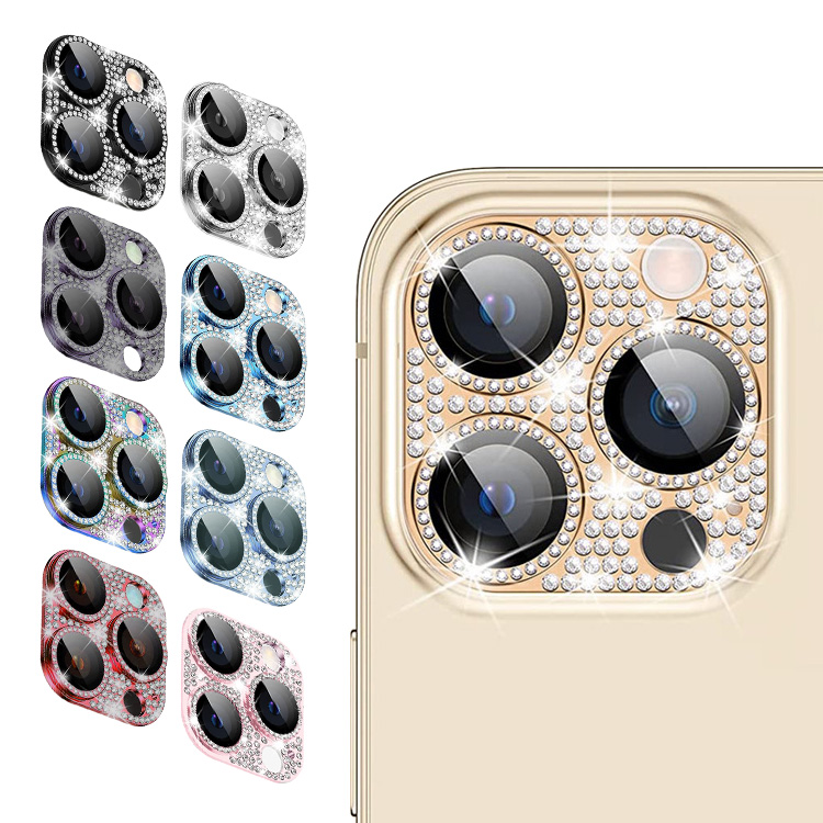 iPhone14 シリーズ カメラレンズカバー アルミ + 強化ガラス ラインストーン かわいい レンズ保護 キラキラ 14 Plus/14 Pro/14 Pro Max おしゃれ