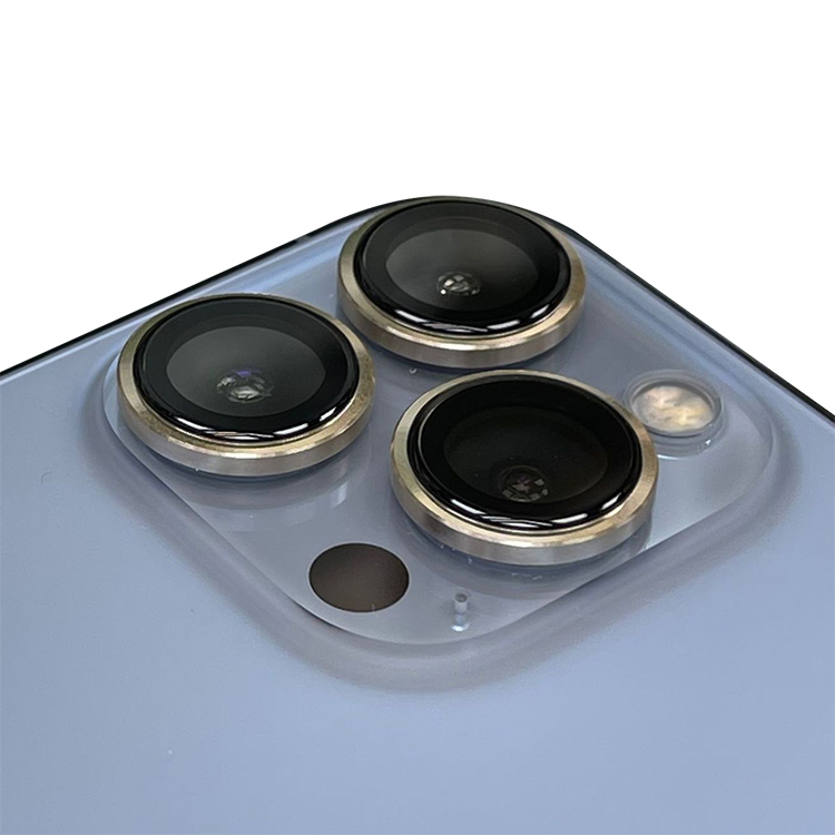 iPhone14/14 Plus/14 Pro/14 Pro Max カメラレンズカバー レンズ保護 アルミ 金属性 強化ガラス付き レンズプロテクター クリア 透明 ベゼル｜it-donya｜04