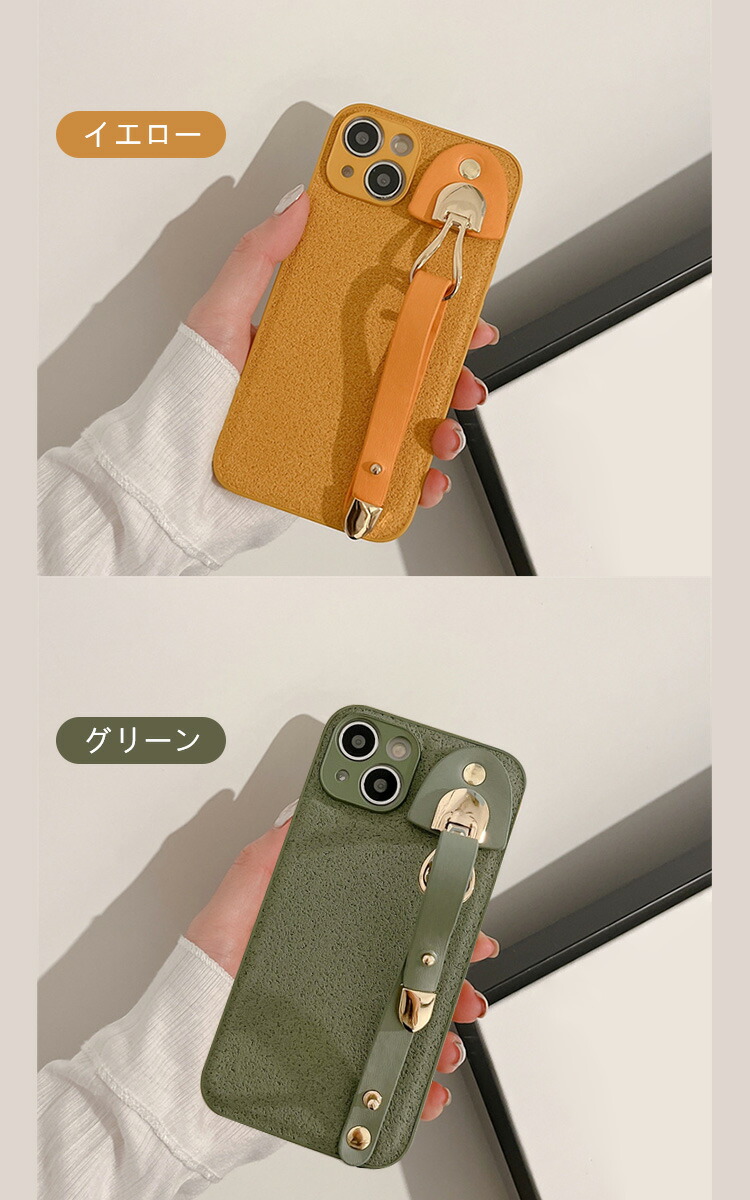 iPhone15 クリアケース カバー TPU ソフトケース 持ち手 ベルト