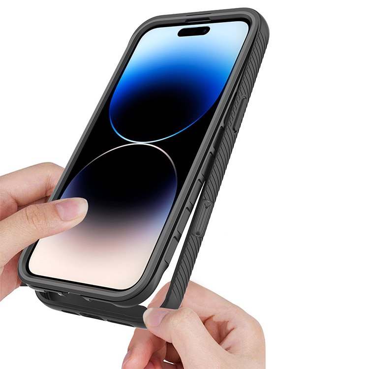 iPhone16 耐衝撃 ケース/ カバー クリア 背面透明 両面 前後保護 フル