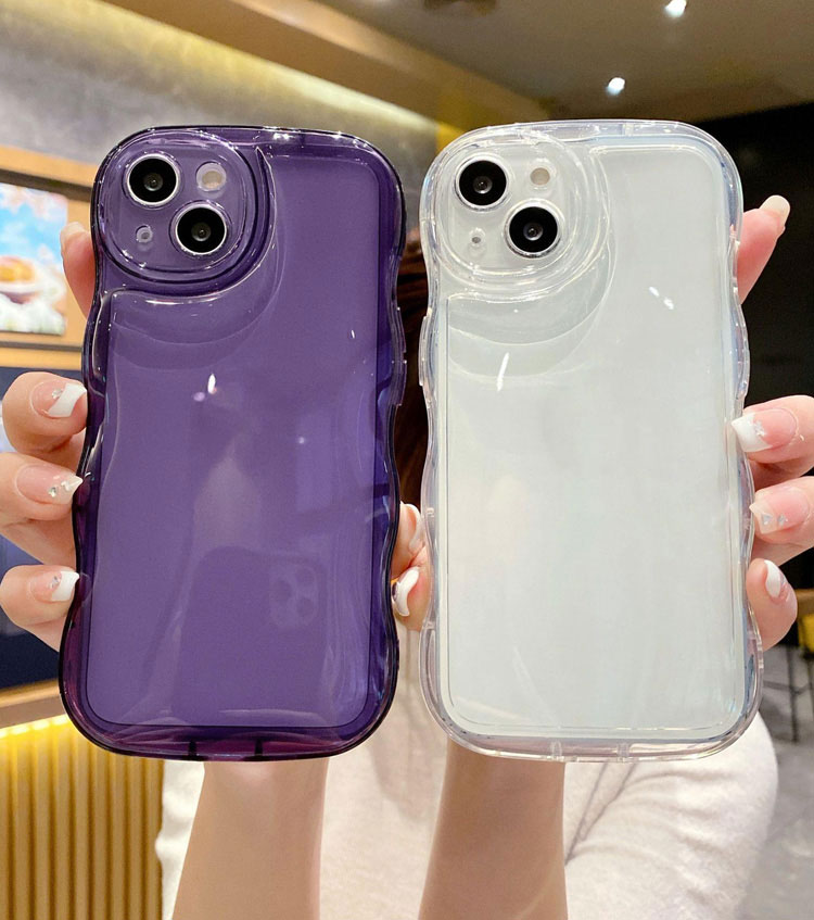 iPhone16 ケース ウェーブ 波型 なみなみ 波状 耐衝撃 TPU ソフトケース 半透明 シンプル 保護ケース かわいい レディース |  | 01