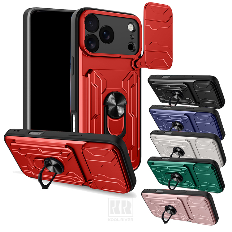 iPhone17 ケース 耐衝撃 カバー スライド式カメラレンズカバー付き 一