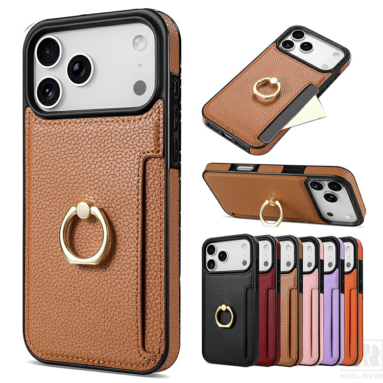 iPhone18 �P�[�X PU���U�[ �J�o�[ 18Pro/18ProMax/iPhone Air 2 �w��PU���U�[�P�[�X �J�[�h���[ ��̌^�����O�t�� �X�^���h�@�\ �V���v�� �������