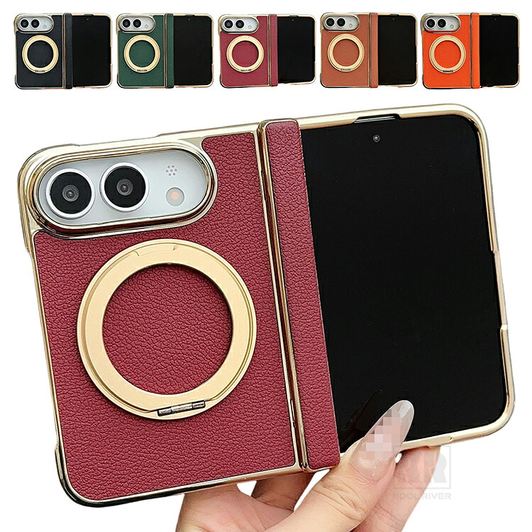 iPhone Fold �P�[�X �J�o�[ �܂肽���݌^ ���b�L �v���X�`�b�N+PU���U�[ �����O�t�� �X�^���h�@�\ �q���W�ی� ���C�����X�[�d�Ή� �V���v��