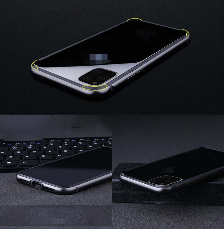 【強化ガラス付き】iPhone11/11 Pro/11 Pro Max ケース/カバー アルミ バンパー クリア かっこいい アルミサイドバンパー アイフォン11 / 11プロ /｜it-donya｜03