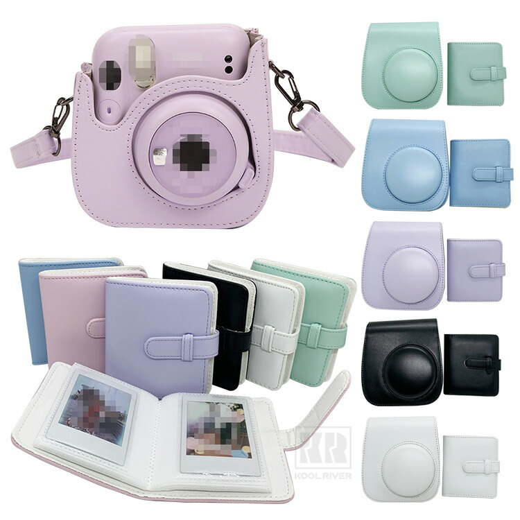 instax mini 12 �P�[�X �J�o�[ �V�����_�[�X�g���b�v�t�� PU���U�[ ���f�B�[�X �蒠�^�ʐ^���[�P�[�X ��32���ʐ^����A���o���t�� ���|�� �J�����o�b�O