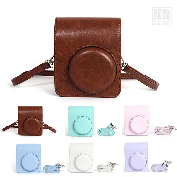 Insta instax mini 13�Ή� �P�[�X �J�o�[ �V�����_�[�X�g���b�v�t�� PU���U�[ ���f�B�[�X ���|�� �J�����o�b�O �J�����P�[�X �x�m FUJIFILM �`�F�L�P�[�X