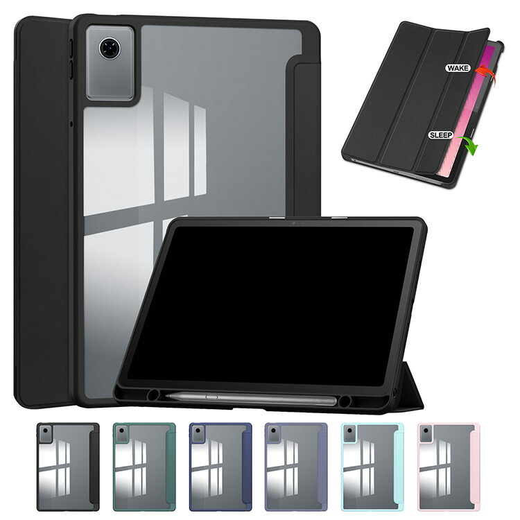 Tab K11 Gen 2 / Idea Tab �P�[�X 11�C���` 2025���f�� �I�[�g�X���[�v �@�\�t�� �蒠�^ �J�o�[ �w�ʓ��� PU���U�[ �X�^���h�@�\ �y�����[ 360°��]