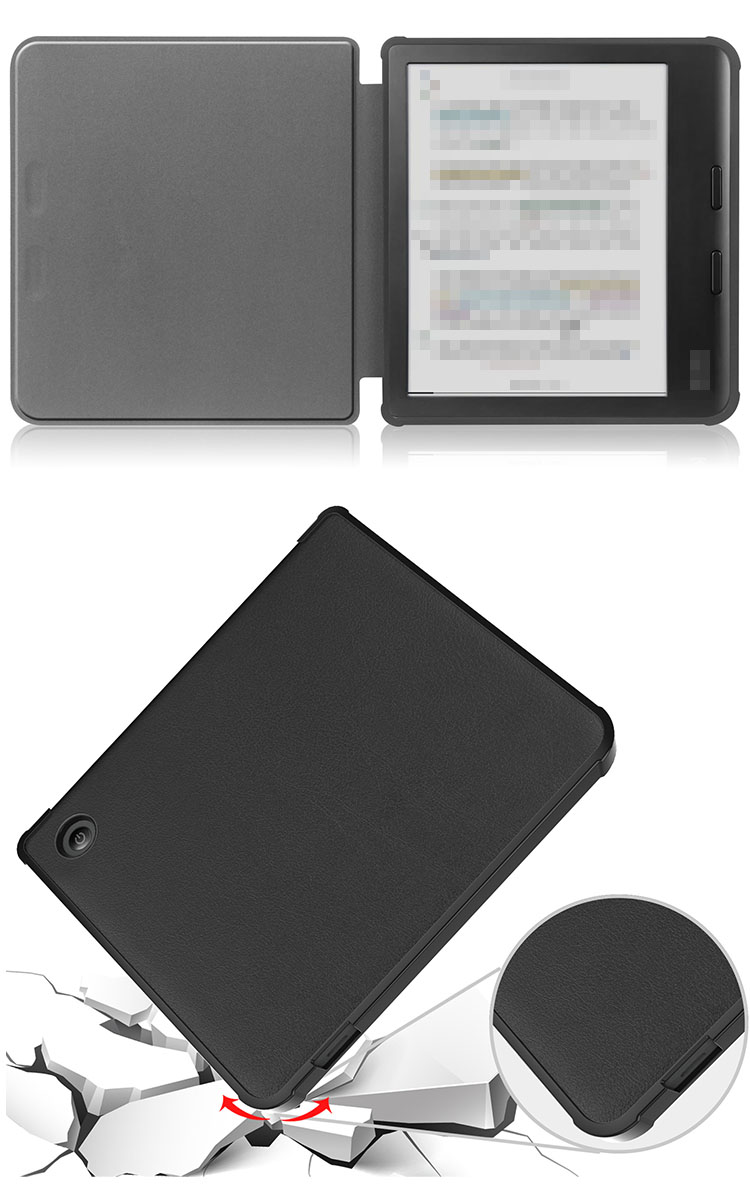 Kobo Libra Colour ケース 7インチ 手帳型 カバー PUレザー スタンド