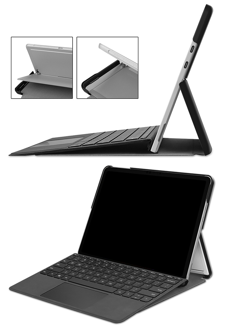Surface Pro 12インチ ケース 2025モデル 手帳型 カバー PUレザー