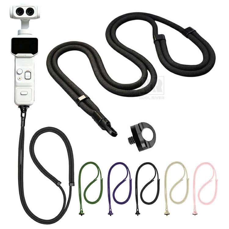 Insta360 Luna Ultra / Pro �V�����_�[�X�g���b�v ���|�� �l�b�N�X�g���b�v �����h�~ �J�����R �������[�h�t�� �O�r�����p 1/4�C���`�Ή� �������߉\