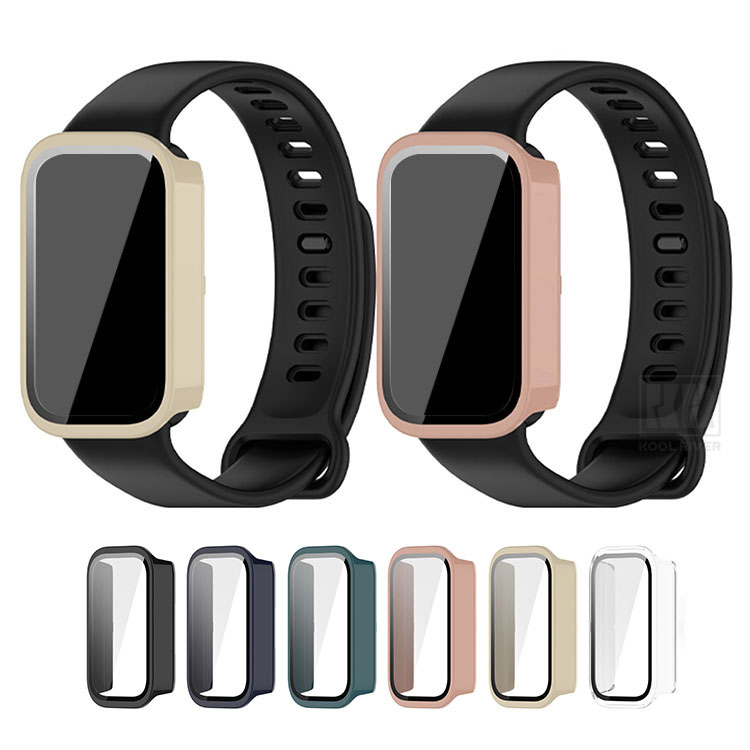 Xiaomi Smart Band 11 Active �P�[�X �J�o�[ �t���ʋ����K���X �S�ʕی� �t���ی�P�[�X �P�F/�N���A �t�B������� �n�[�h�P�[�X �V���I�~ �X�}�[�g