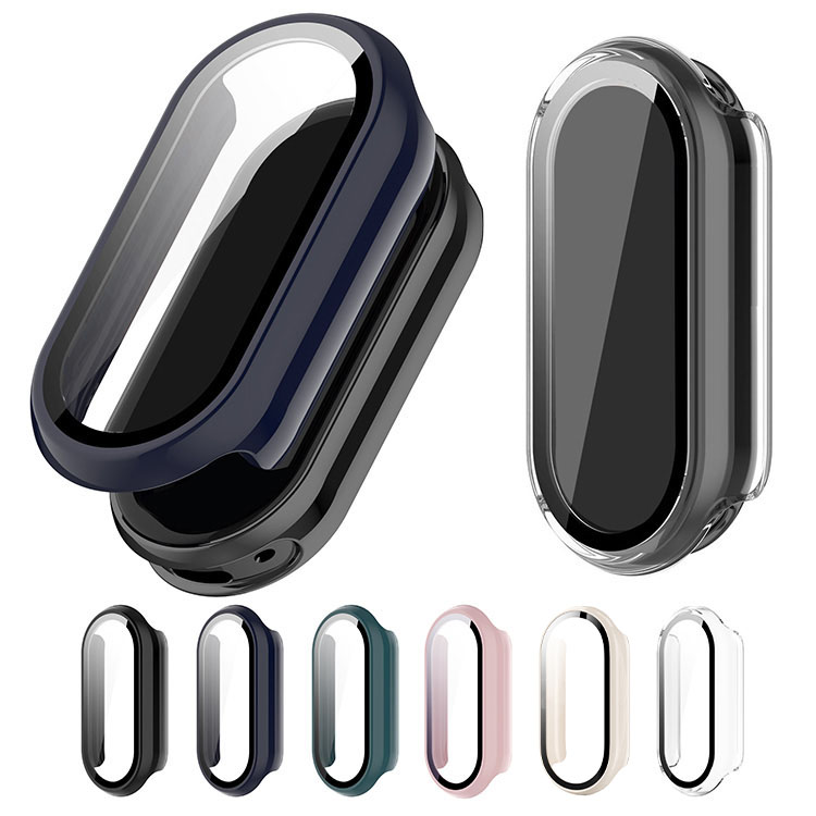 Xiaomi Smart Band 10 �P�[�X �ϏՌ� �J�o�[ �t���ʋ����K���X �S�ʕی� �t���ی�P�[�X �V���I�~ �X�}�[�g �o���h10 �P�F/�N���A �t�B�������