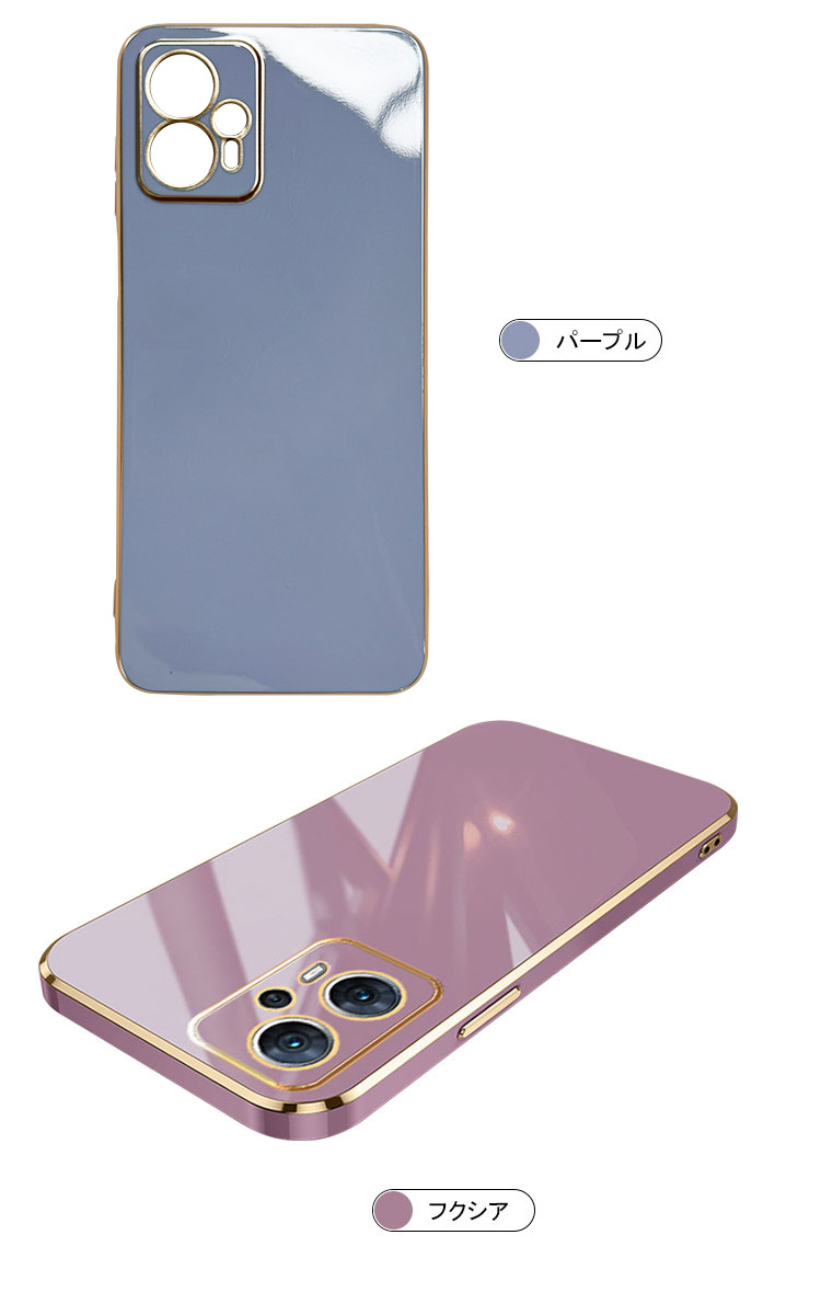 Moto G13 ケース カバー メッキ TPU かわいい エレガント シンプル