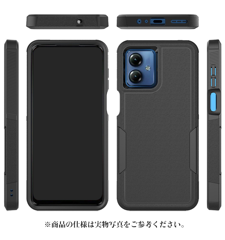 Moto G64 5G ケース g64y 耐衝撃 カバー TPU+プラスチック ストラップ