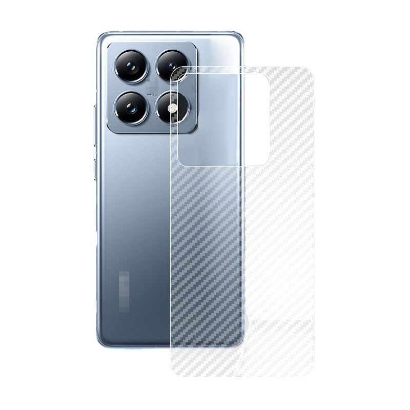 Xiaomi 14T フィルム 背面保護フィルム Pro カーボン調 半透明 2枚入り