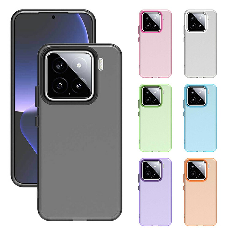 Xiaomi 15 �P�[�X 15 Pro �P�[�X /�J�o�[ ������ �w�ʃ}�b�g TPU +�v���X�`�b�N �X�g���b�v�� �V���v�� ���� ������ ���� �V���I�~ 15/15 �v�� ��������