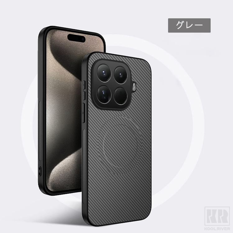 Xiaomi 15T ケース 耐衝撃 Pro カーボン調 カバー Qi充電 ワイヤレス
