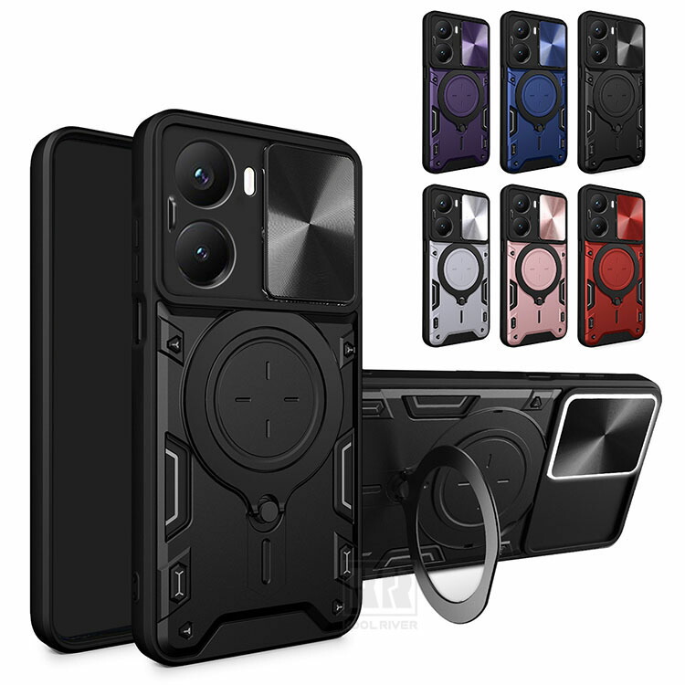 Insta moto g06�Ή� �P�[�X �ϏՌ� �J�o�[ �X���C�h���J���������Y�J�o�[�t�� �����Y�ی� �X�^���h�@�\ �����O�t�� 2�d�\�� Motorola ���g���[�� ���g moto