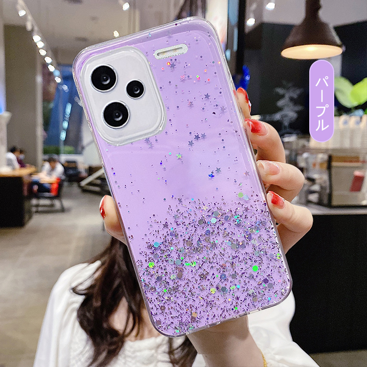 Redmi Note 13 Pro 5G パープル　ケース付き Redmi Note 13 Pro 5Gケース 背面保護Redmi Pro+ リングホルダー