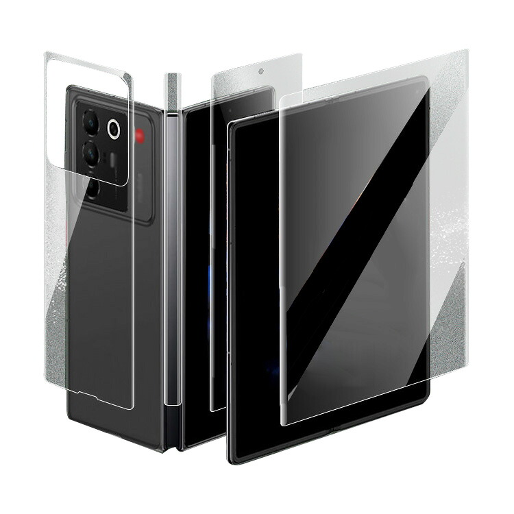 nubia Fold A502ZT �ی�t�B���� �t���ی�t�B����+�T�u�f�B�X�v���C�t���ی�t�B����+�w�ʕی�t�B����+���ʕی�t�B���� TPU�f�� ���� ZTE �k�r�A