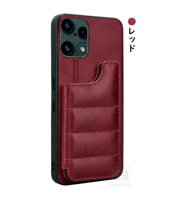Nothing Phone 3a lite 本体 レッド + おしゃれケース Nothing Phone 3a Lite ケース 耐衝撃 カバー PUレザー 分離型カード