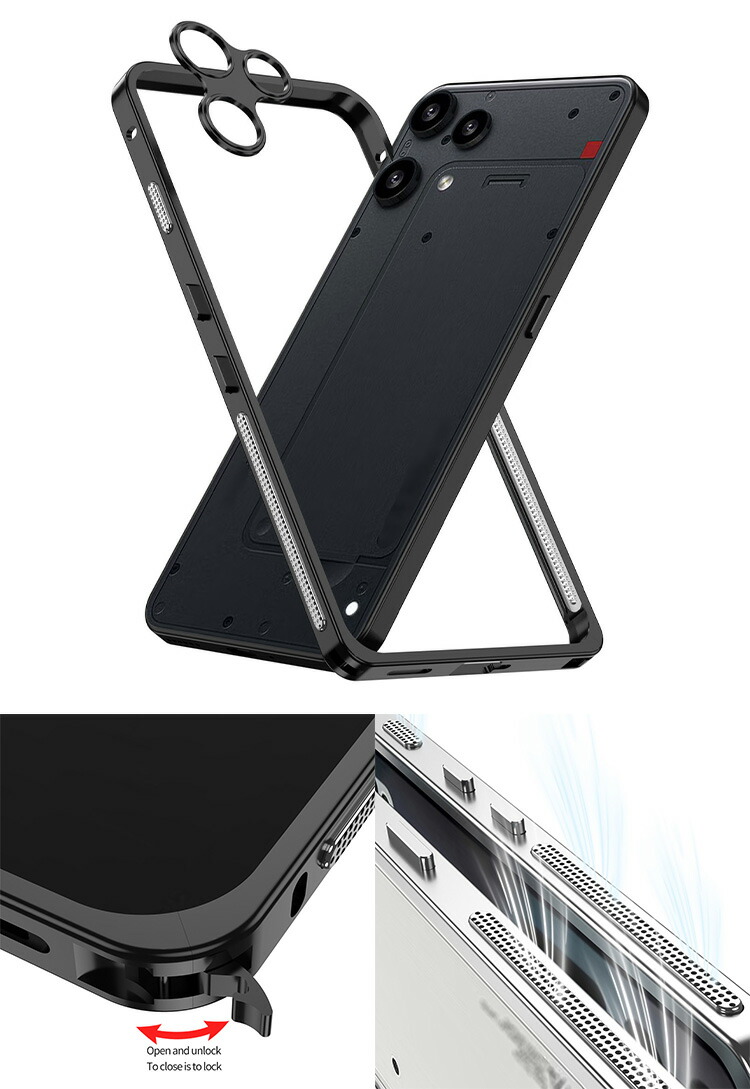 Nothing Phone (3a) Lite ケース アルミバンパー かっこいい メタル