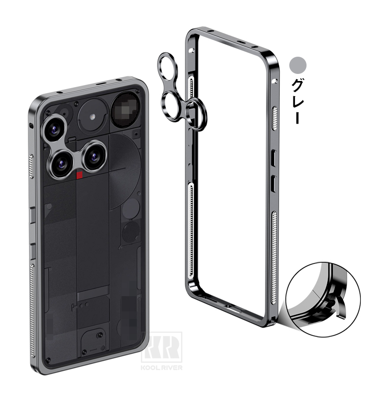 Nothing Phone 3 バンパー ケース アルミバンパー カメラレンズカバー
