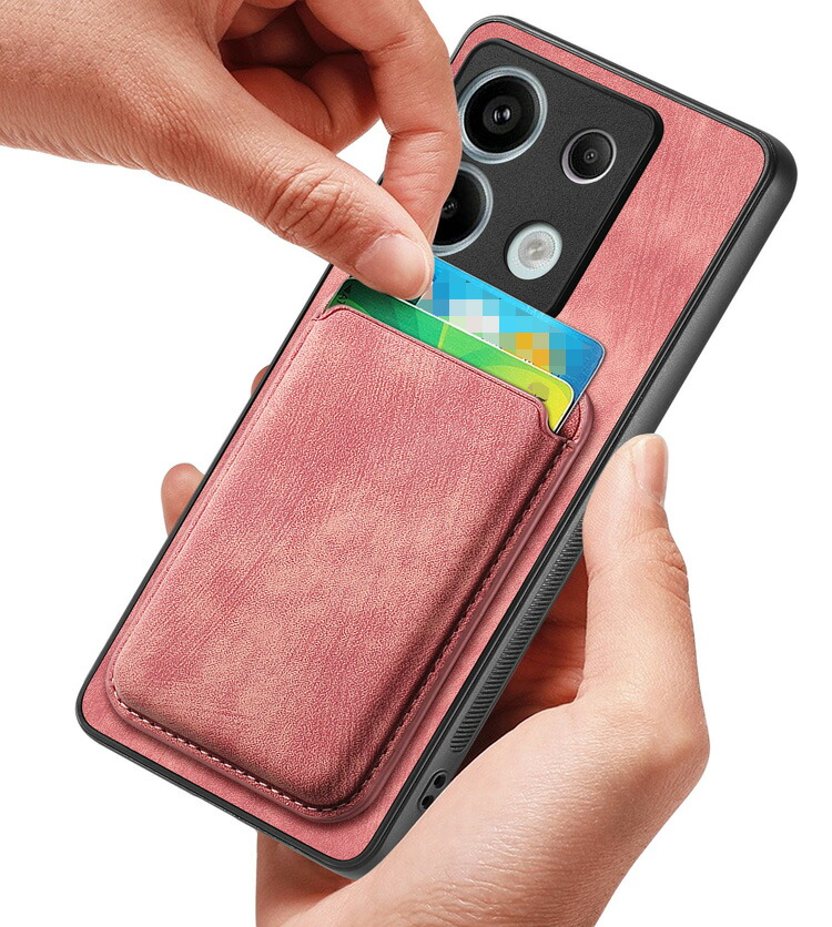Redmi Note 13 Pro 5G カバー Note 13 Pro+ 5G カバー PUレザー 背面レザーケース カード収納付き ストラップ穴 小米 シャオミ レッドミー ノート13｜it-donya｜02