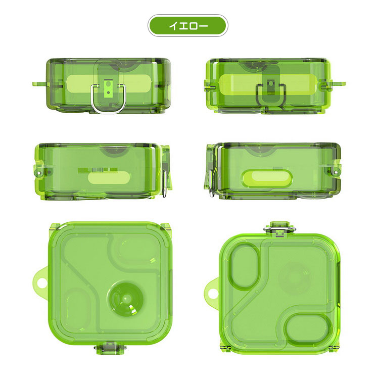 Nothing Ear (2) クリアケース カバー 耐衝撃 透明 カラビナ付き