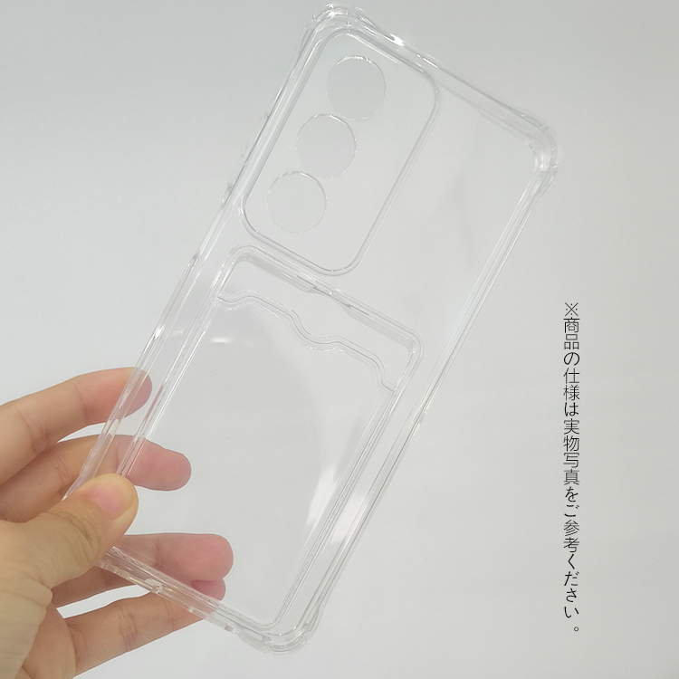 OPPO A3 5G ケース クリア カバー 透明 TPU ソフトケース カード収納