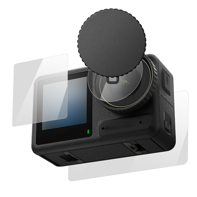 DJI Osmo Action 4 ガラスフィルム 強化ガラス レンズ保護フィルム+液晶保護フィルム + サブディスプレイ液晶保護フィルム+レンズカバー付き オスモ｜IT問屋名古屋店
