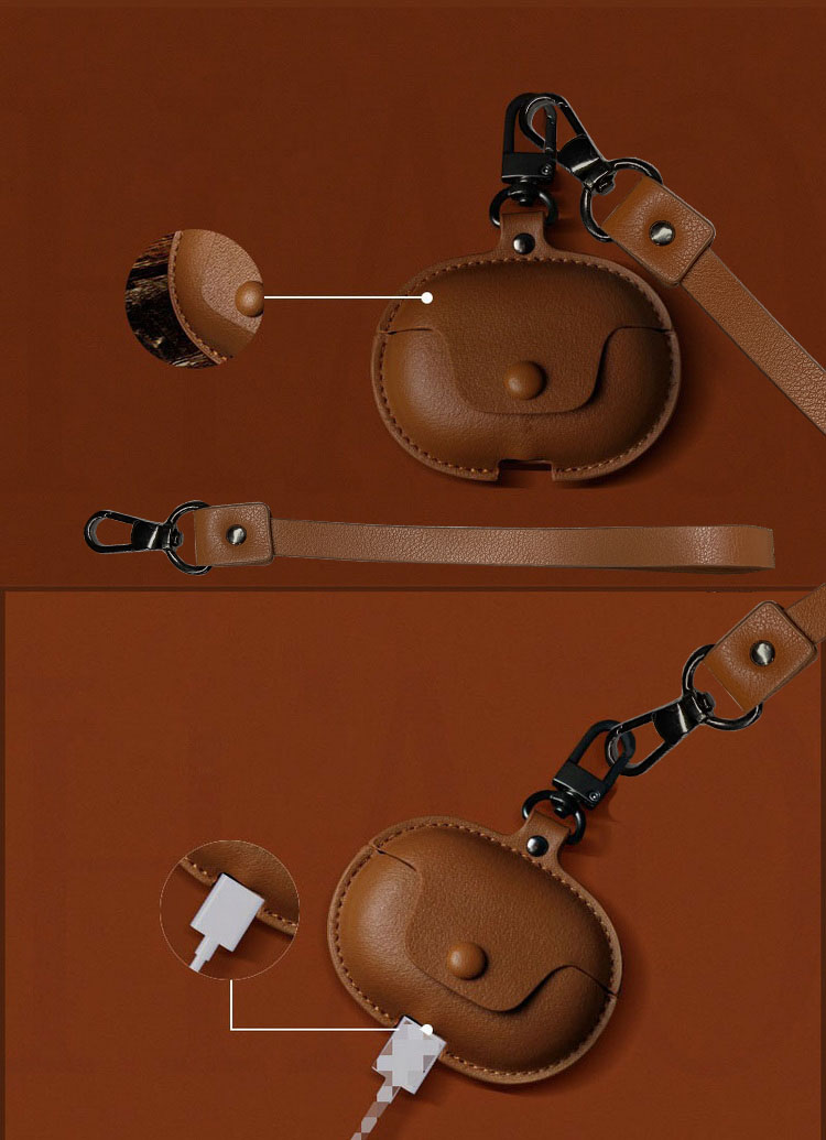 Shokz OpenDots ONEケース PUレザー カバー ビンテージ風