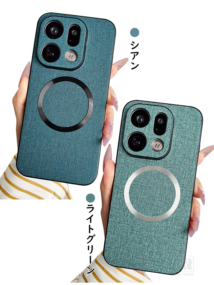 OPPO Find X9 ケース 耐衝撃 カバー キャンバス調 PUレザー Qi充電