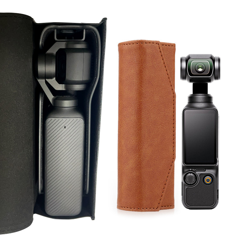 DJI Osmo Pocket 3 ケース レザー調 カバー PUレザー カラビナ付き かばん ポーチ ポータブル オスモ Pocket 3保護ケース 収納バッグ 収納ケース 衝撃吸収｜it-donya｜05