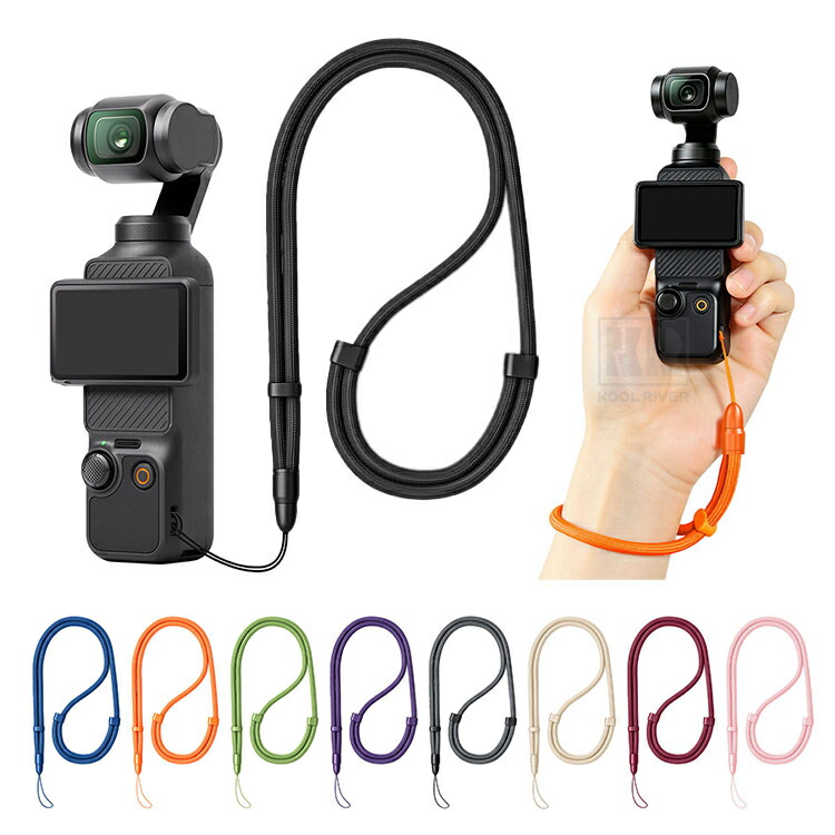 Osmo Pocket 4�Ή� / 4p / 3 �X�g���b�v �n���h�X�g���b�v + �l�b�N / �V�����_�[�X�g���b�v ���X�g�X�g���b�v ��|�� ���|�� �����h�~ �X�g���b�v�R