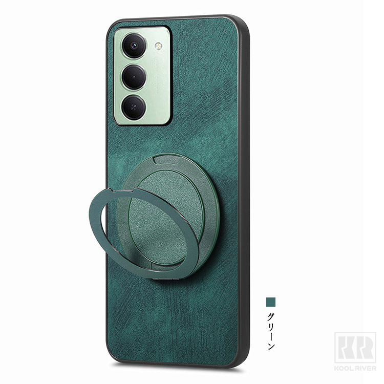 OPPO A5 5G ケース 耐衝撃 カバー PUレザーケース 一体型リング付き