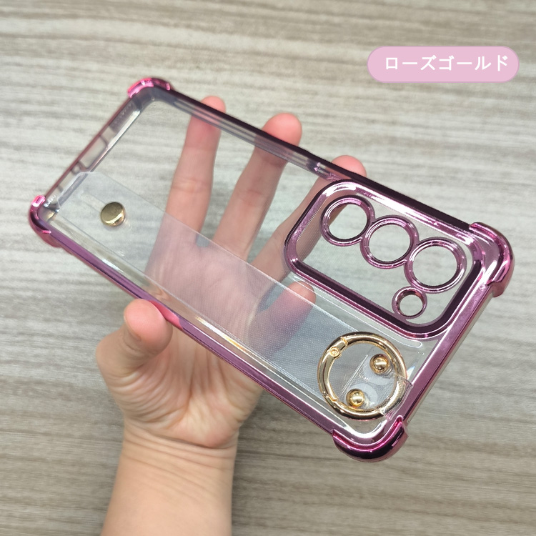 OPPO A5 5G ケース クリア カバー 透明 メッキ TPU ソフトケース 落下