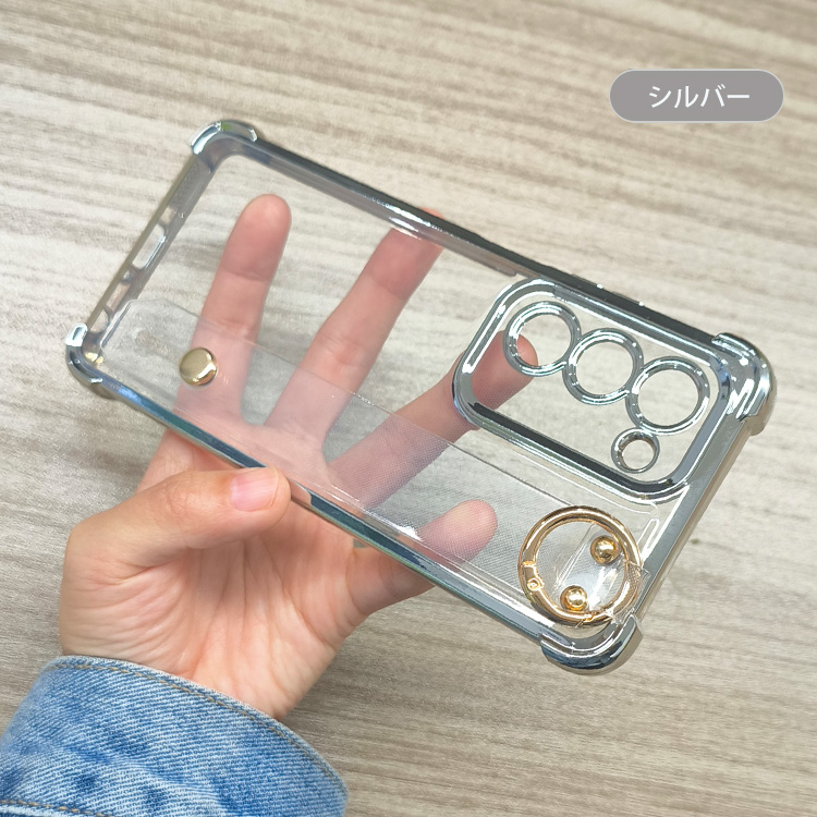 OPPO A5 5G ケース クリア カバー 透明 メッキ TPU ソフトケース 落下