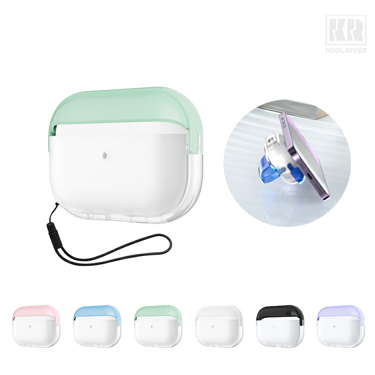 AirPods Pro 3 �ϏՌ� �P�[�X ��3���� �J�o�[ �X�g���b�v�t�� �N���A ���� �X�^���h�@�\���� TPU �\�t�g�P�[�X  �ی�J�o�[ �������� ������� Apple