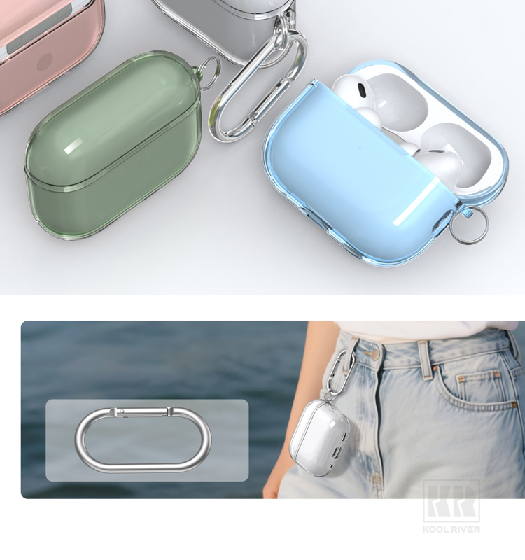 AirPods Pro 3 クリアケース 第3世代 カバー クリア 透明 TPU カラビナ