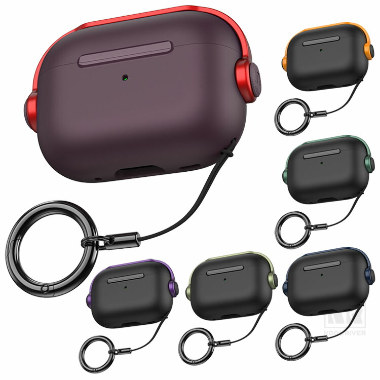 AirPods Pro 3 �ϏՌ� �P�[�X ��3���� �J�o�[ �X�g���b�v�t�� TPU +�v���X�`�b�N �n�[�h�P�[�X �V���v�� �ی�J�o�[ �������� ������� Apple �A�C�z��