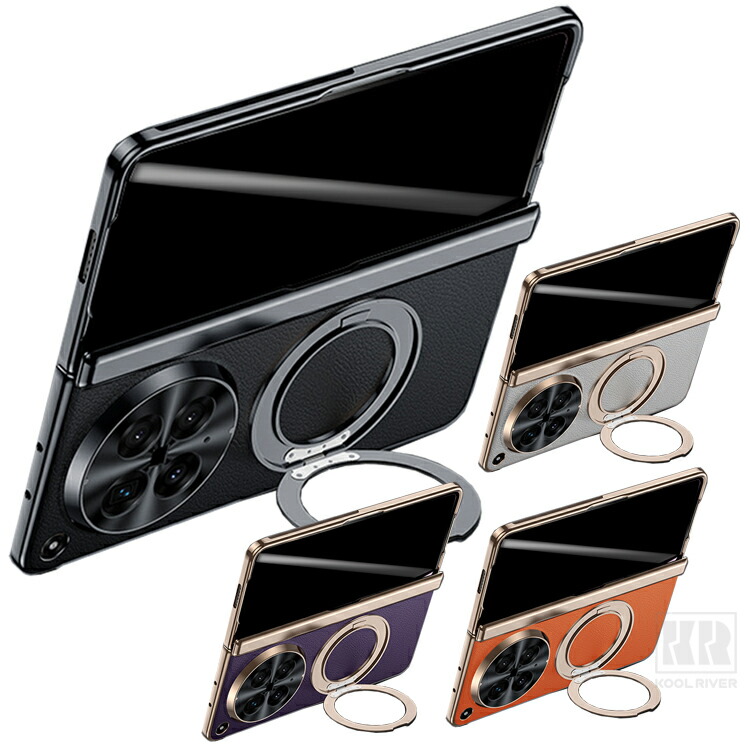 Insta OPPO Find N6�Ή� �P�[�X �J�o�[ �܂肽���݌^ �����K���X�t�B�����t�� �����K���X+�v���X�`�b�N �O�ʋ����K���X ���b�L Qi�[�d ���C�����X�[�d�Ή�
