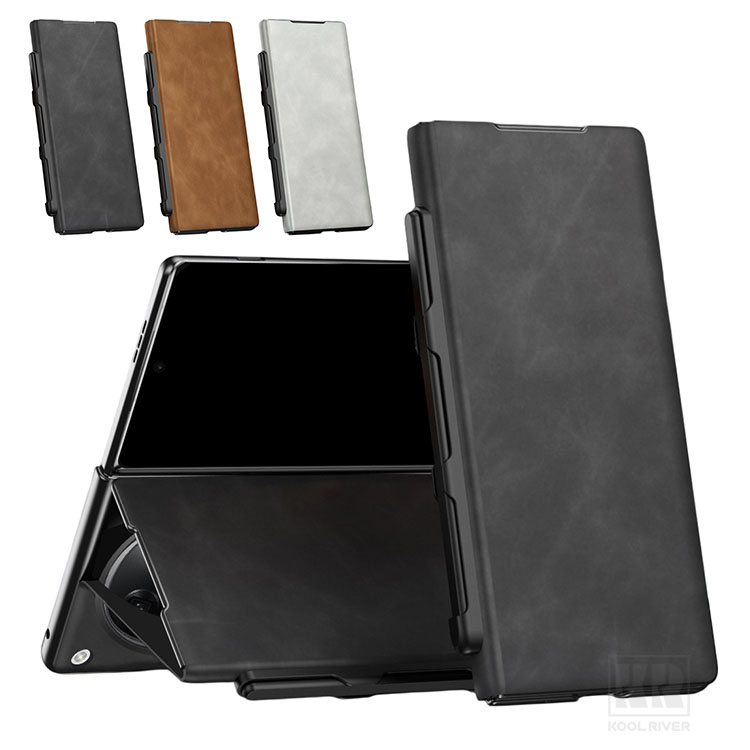 Insta OPPO Find N6�Ή� �P�[�X �J�o�[ �܂肽���݌^ �蒠�^PU���U�[�P�[�X �y�����[ PU���U�[ + �v���X�`�b�N �X�^���h�@�\ �V���v�� �I�b�| �t�@�C���h